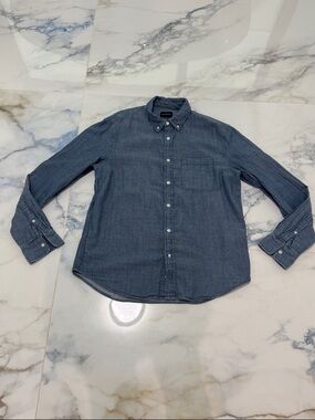 Club Monaco Soft Denim Long Sleeve Button-Down Shirt
